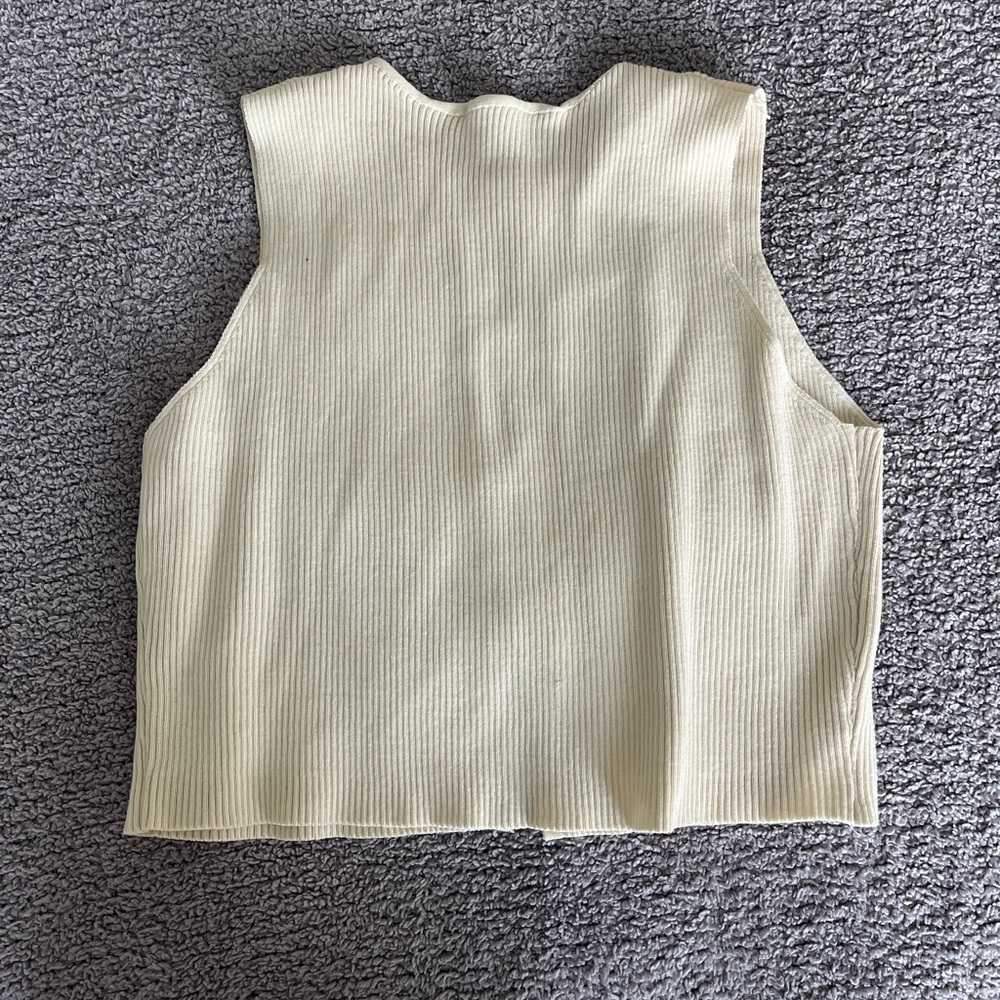 Cider Cream Ribbed Crop Top